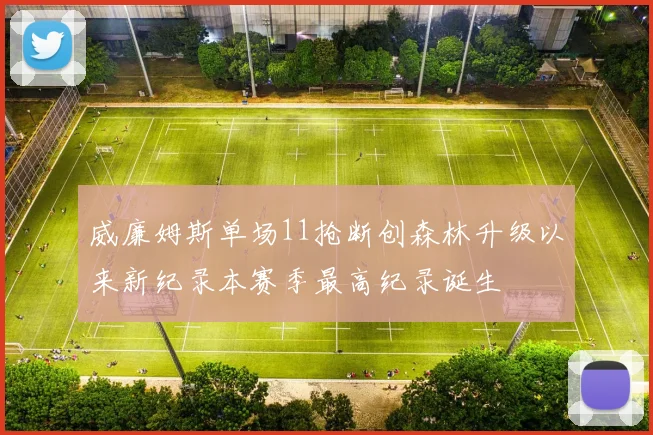 威廉姆斯单场11抢断创森林升级以来新纪录本赛季最高纪录诞生